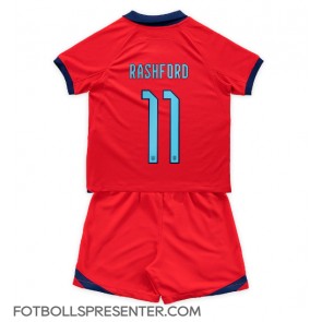 England Marcus Rashford #11 Bortatröja Barn VM 2022 Kortärmad (+ korta byxor)